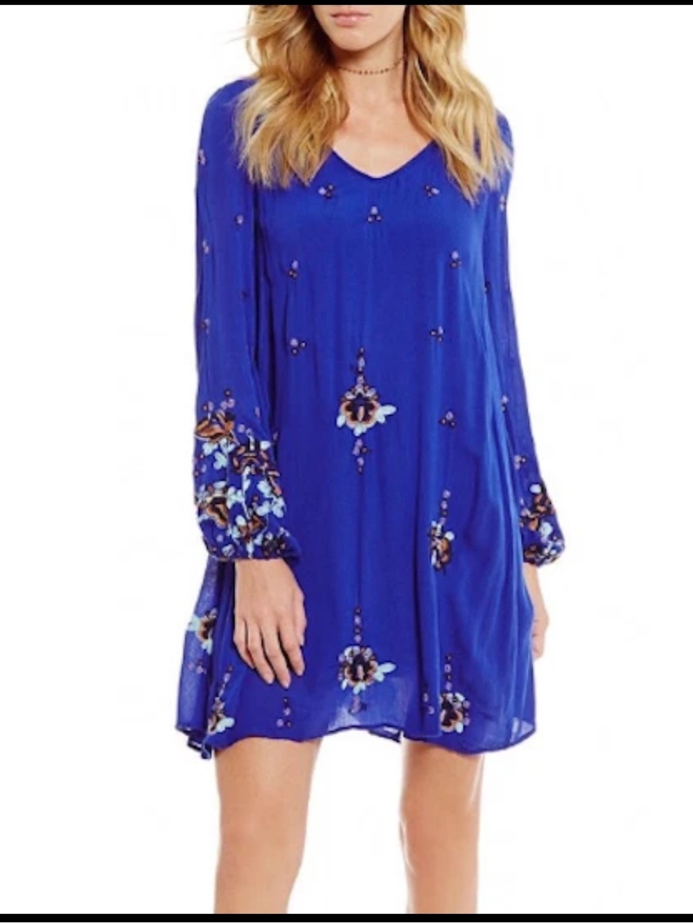 Free People Embroidered Oxford Dress
